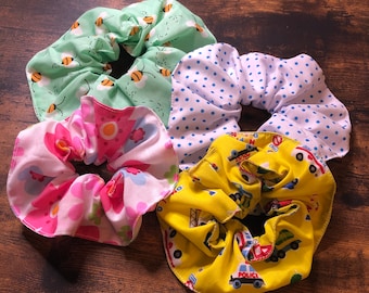 Super Cute Hair Scrunchies / Hair Ties / Hair Bobble - Handmade to Order, Custom Design, Choose Your Own Fabric / Accessories For Her