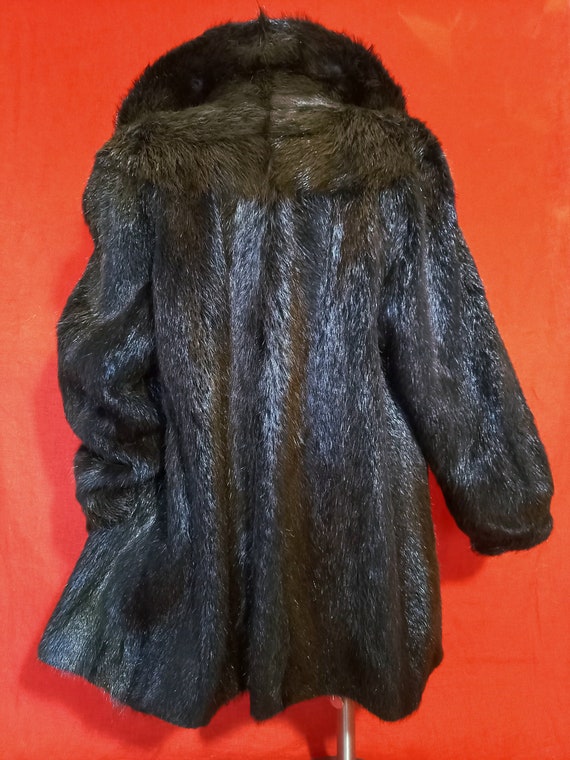 Real  fur coat jacket beaver - image 6