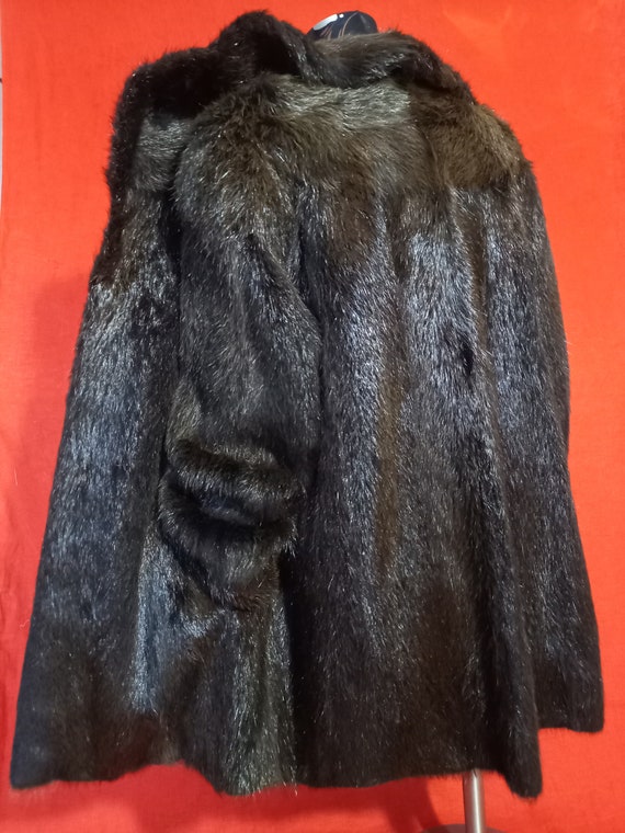 Real  fur coat jacket beaver - image 3