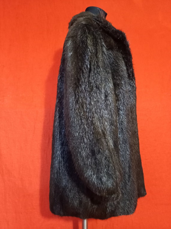Real  fur coat jacket beaver - image 7