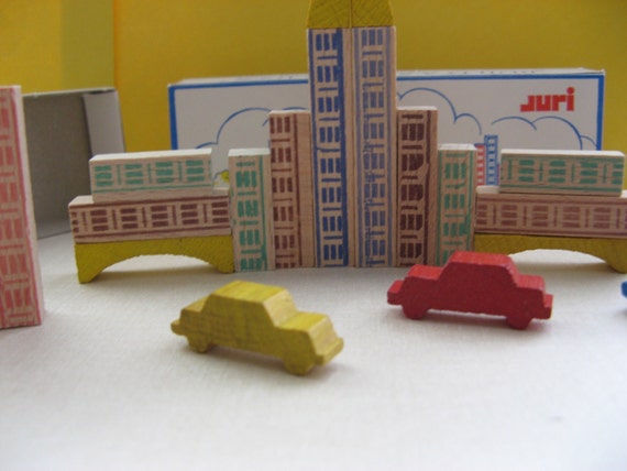 miniature wooden blocks