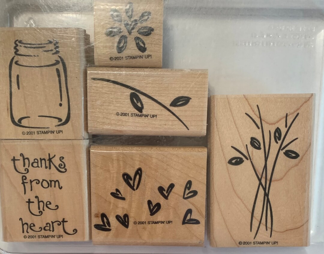 Thanks From the Heart Stampin' Up Rubber Stamp Set 6 - Etsy