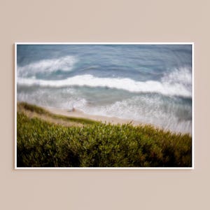 Encinitas Strandfoto: Gerahmte Küstenlandschaft Kunstdruck, Meer Fotografie