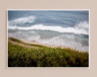 Encinitas Beach Photo: Framed California Coastal Art Print, Ocean Photography