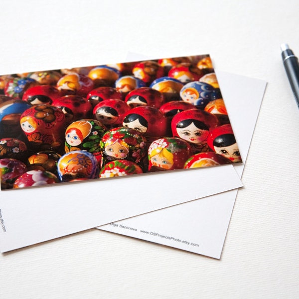 Matryoshka postcard - Nesting doll card - Russian doll postcard - Russian Souvenirs card