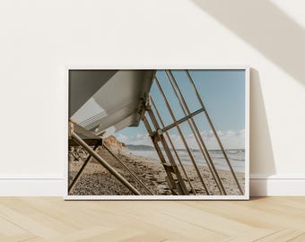 Torrey Pines Lifeguard Tower Beach Photo Print , Coastal San Diego Wall Art