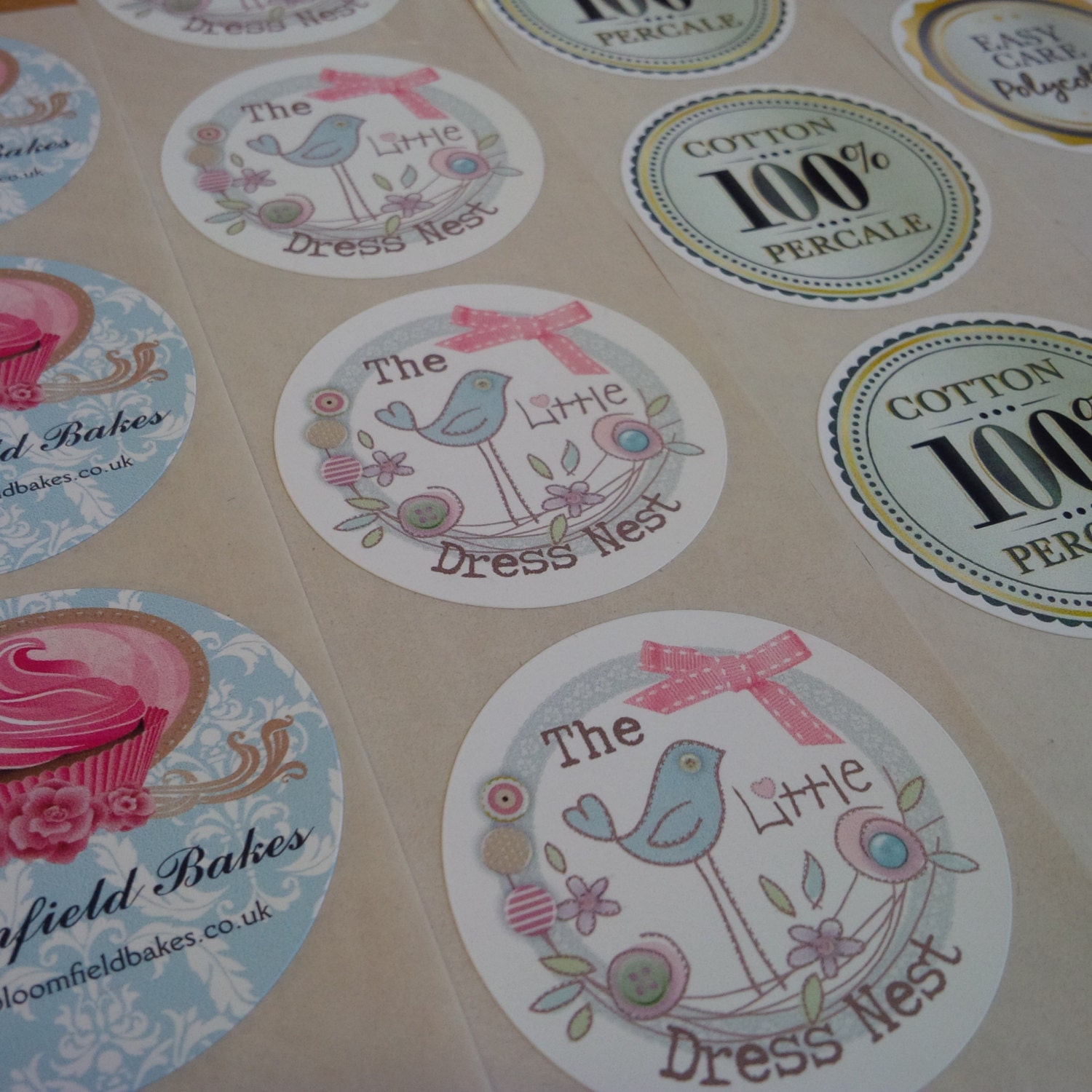 Round Stickers Labels 25mm/30mm/40mm/50mm or Etsy UK