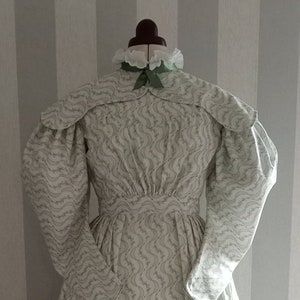 1830s replica cotton print gown and pelerine