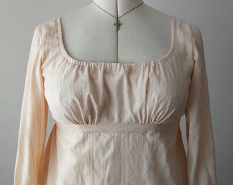 Regency Replica Gown, Handsewn