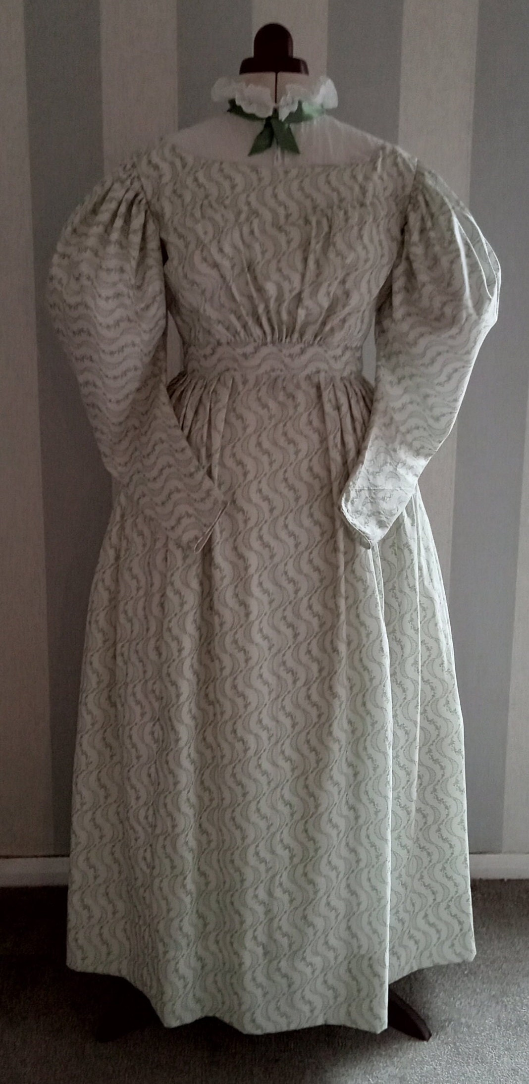 1830s Replica Cotton Print Gown -  Canada
