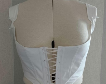 Early Regency Handsewn Cotton Stay/Corset, 40" Bust