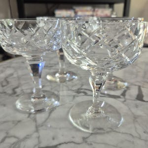Discontinued Crystal Champagne/ Tall Sherbert Glasses