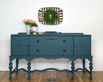 SOLD EXAMPLE...........Chalk Painted Sideboard/Buffet/Entertainment Center/Dining room Furniture