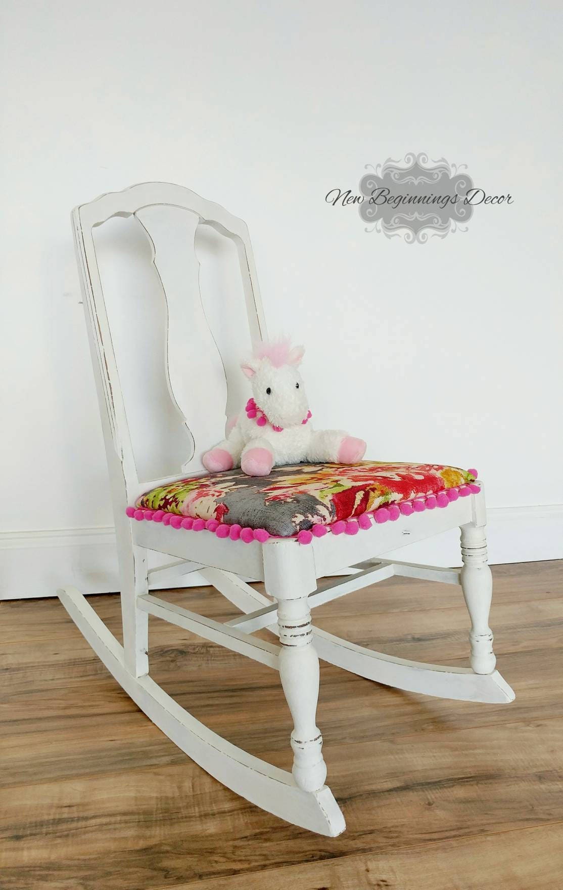 White childrens rocking chair hotsell