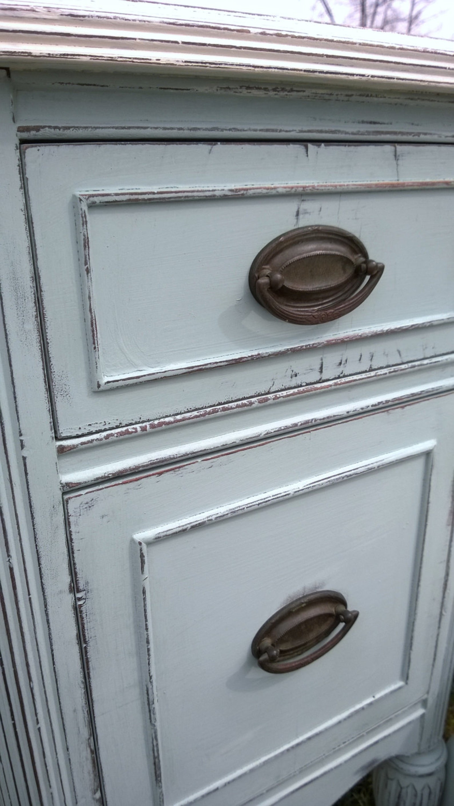 SOLD EXAMPLE.....Chalk Painted Vanity / Desk / in Annie Sloan Etsy
