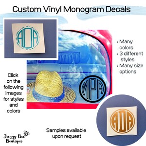 Monogram decal - vinyl monogram decal, monogram sticker, monogram tumbler decal, monogram car decal, personalized monogram decal