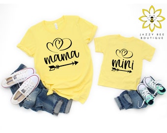 Mama Mini shirt, Toddler shirt, Kids shirt, Mama Mini shirt set, Baby shower gift, Girl's shirt, Boy's shirt, Mom shirt, Mama tee, Mini tee