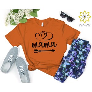 Mama shirt, Mama Tee, Mother's Day shirt, Gift for mom, Mom shirt, Mama Hearts shirt, For mom, Baby shower gift, Gift for new mom, move mom Autumn