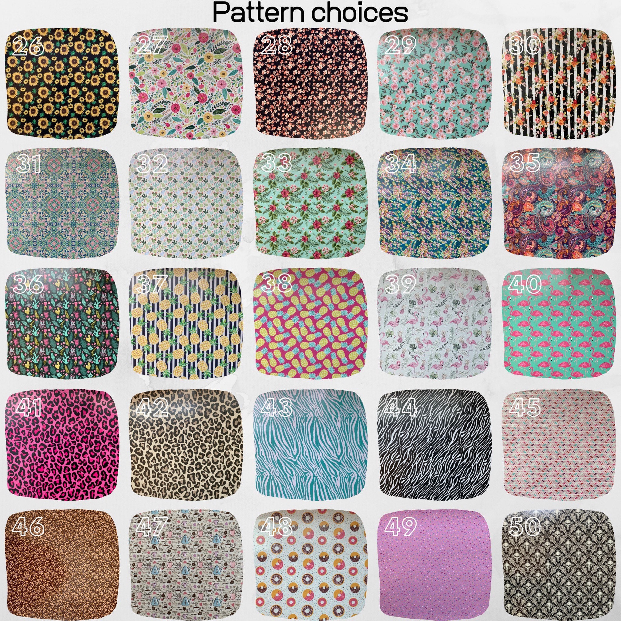 Patterned Name Vinyl Decal - Vinyl Decal, Personalized Vinyl Decal ...