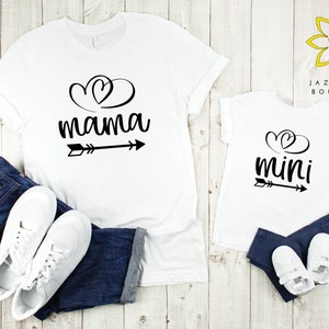 Mama Mini shirts, Mama and baby shirt/bodysuit set, Baby shower gift, Mom gift, Mother&#39;s day gift, Mom & daughter outfit, matching shirts