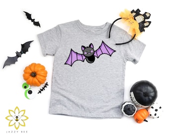 Cute Bat Halloween shirt, Kids Halloween shirt, Halloween style, Halloween Bat T-shirt, Girls tee, Boys tee, Cute Halloween tee, Bat T-shirt