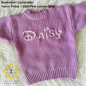 Personalized Hand Embroidered sweater, Custom baby sweater, Hand Embroidered toddler sweater, Hand Embroidered kids sweater, Name sweater