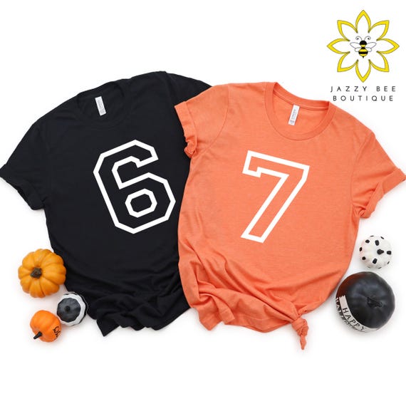 Duo 6 7 Shirts, Funny 6 7 Halloween Shirt for Couples, Teacher Duo