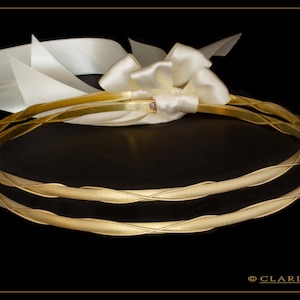 Bronze Stefana für Ihre griechische Hochzeit-Zeremonie, Bronze-Orthodoxe Hochzeits-Kronen mit Kronen-Etui. Stefana & Stefanothiki, ・Gravur 💓, Code 145BR