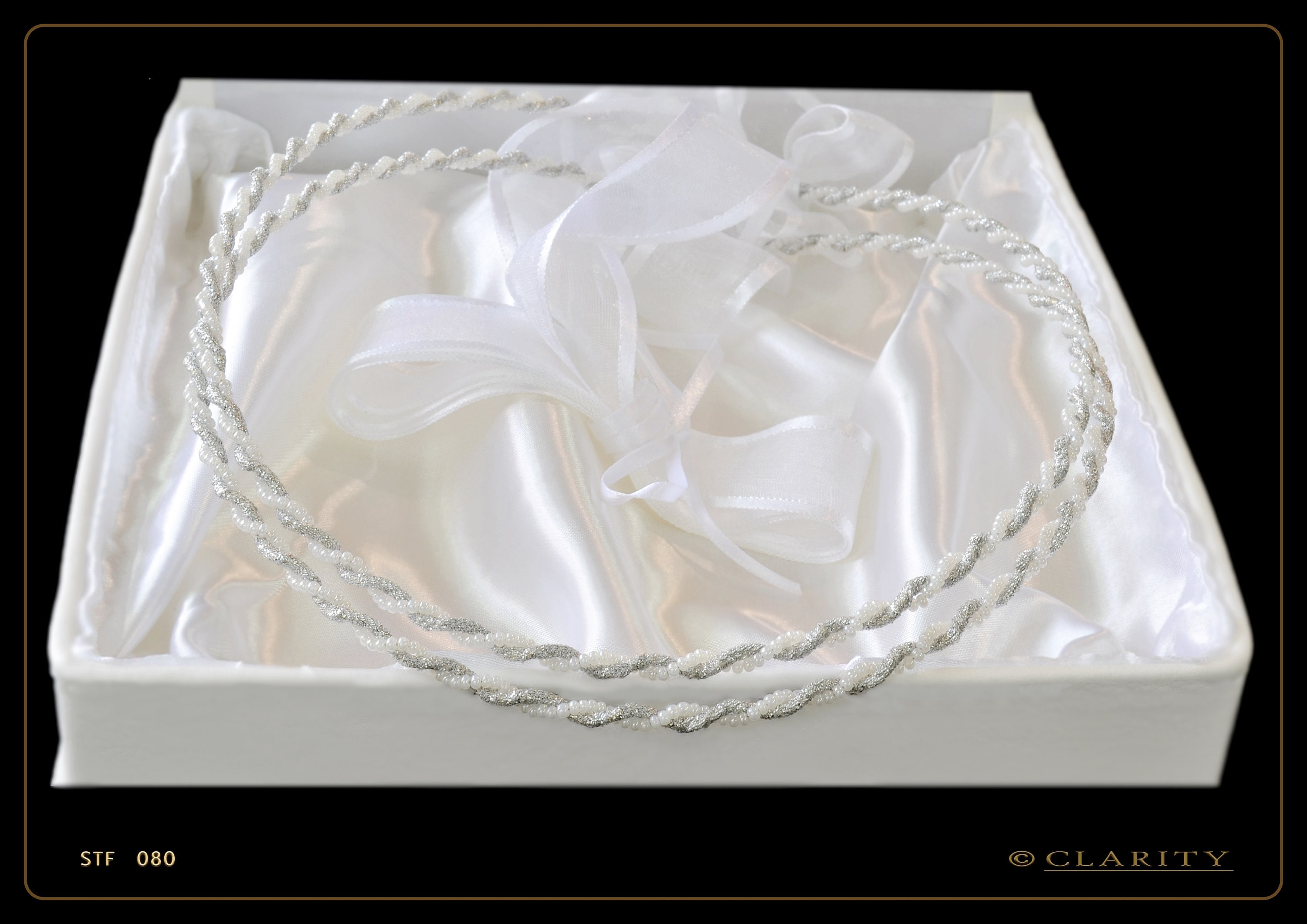 Charming Stefana Crowns for your Greek Orthodox Wedding Including Crown Case, Code 080S