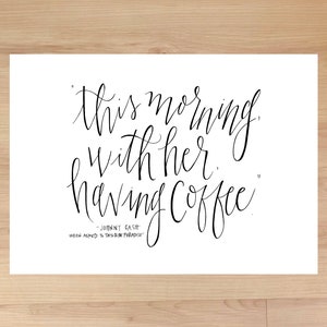Johnny Cash *DIGITAL DOWNLOAD* light lines This Morning With Her Having Coffee Printable