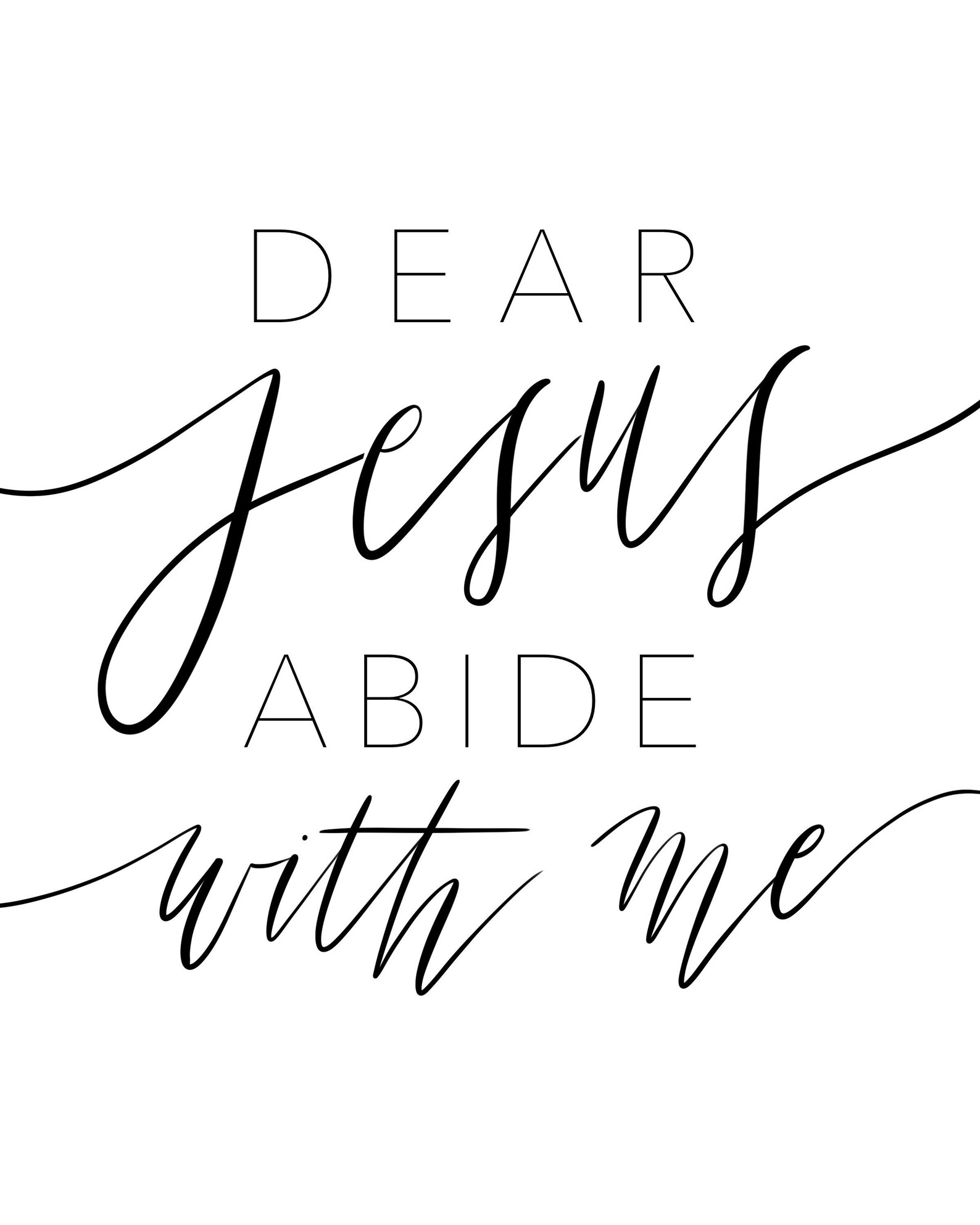 Dear Jesus Abide With Me DIGITAL DOWNLOAD God Help Hymn - Etsy UK