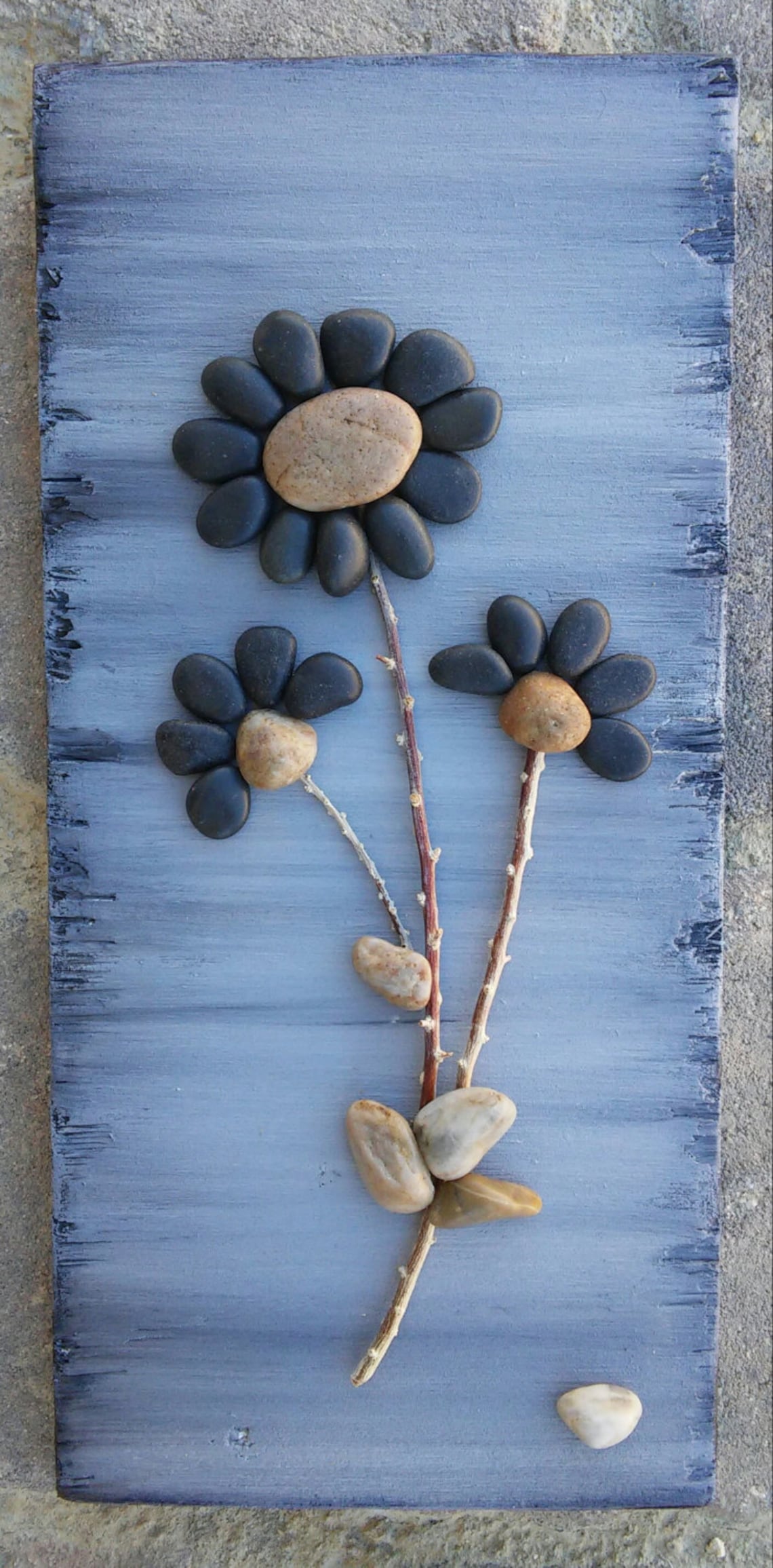 Pebble Art Rock Art Pebble Art Flowers Rock Art Flowers | Etsy etsy art reviews