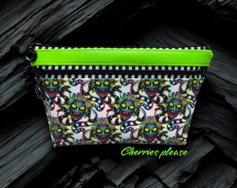 Beetle man makeup bag, zippered pouch, 2 compartment makeup bag, beetle juice bag , zipper bag, beetle bag, sand worm  bag,