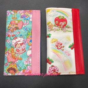 Portefeuille fraise, portefeuille 10 emplacements pour cartes, accessoires fraises, portefeuille à pression, porte-cartes, portefeuille minimaliste, cadeau pour elle, cadeau fraise