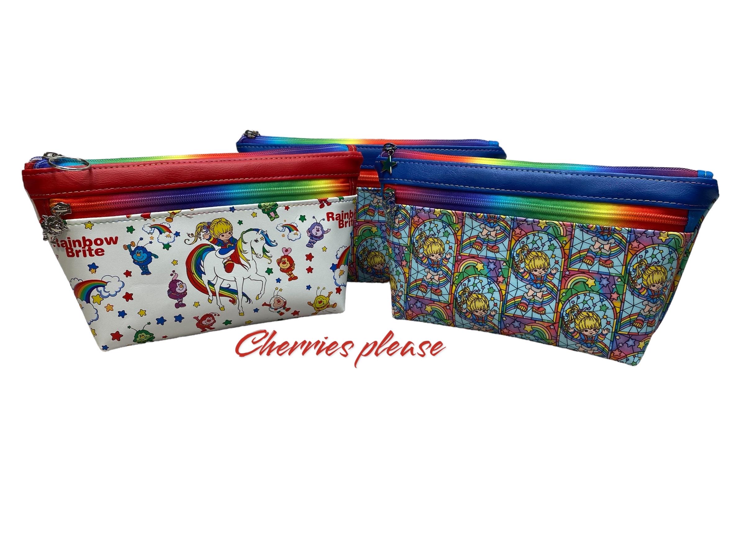 Regenbogen Mädchen Schminktasche, Reißverschlusstäschchen, Schminktasche mit 2 Fächern, Brite Tasche, Reißverschlusstasche, Regenbogen Geldbörse, Regenbogen Geschenk