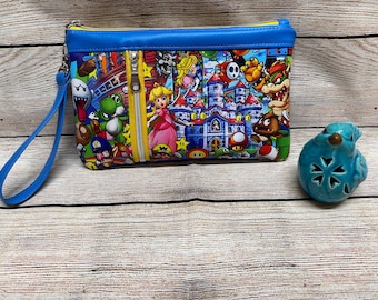 Vintage Videospiel inspirierte zippy Mario Clutch Armband peach Schloss Geldbörse bros Reisetasche