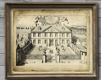 English Country House Architecture Unframed Art Print #2 Decor