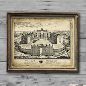 English Country House Architecture Unframed Art Print #1 Decor Gift for Architect