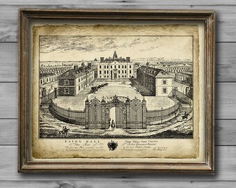 English Country House Architecture Unframed Art Print #1 Decor Gift for Architect