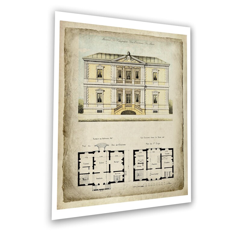 French Country Decor Wall Art Parisian Architectural Etsy