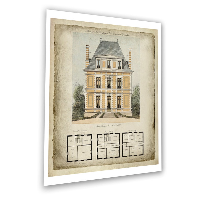 French Country Decor Wall Art Parisian Architectural Etsy