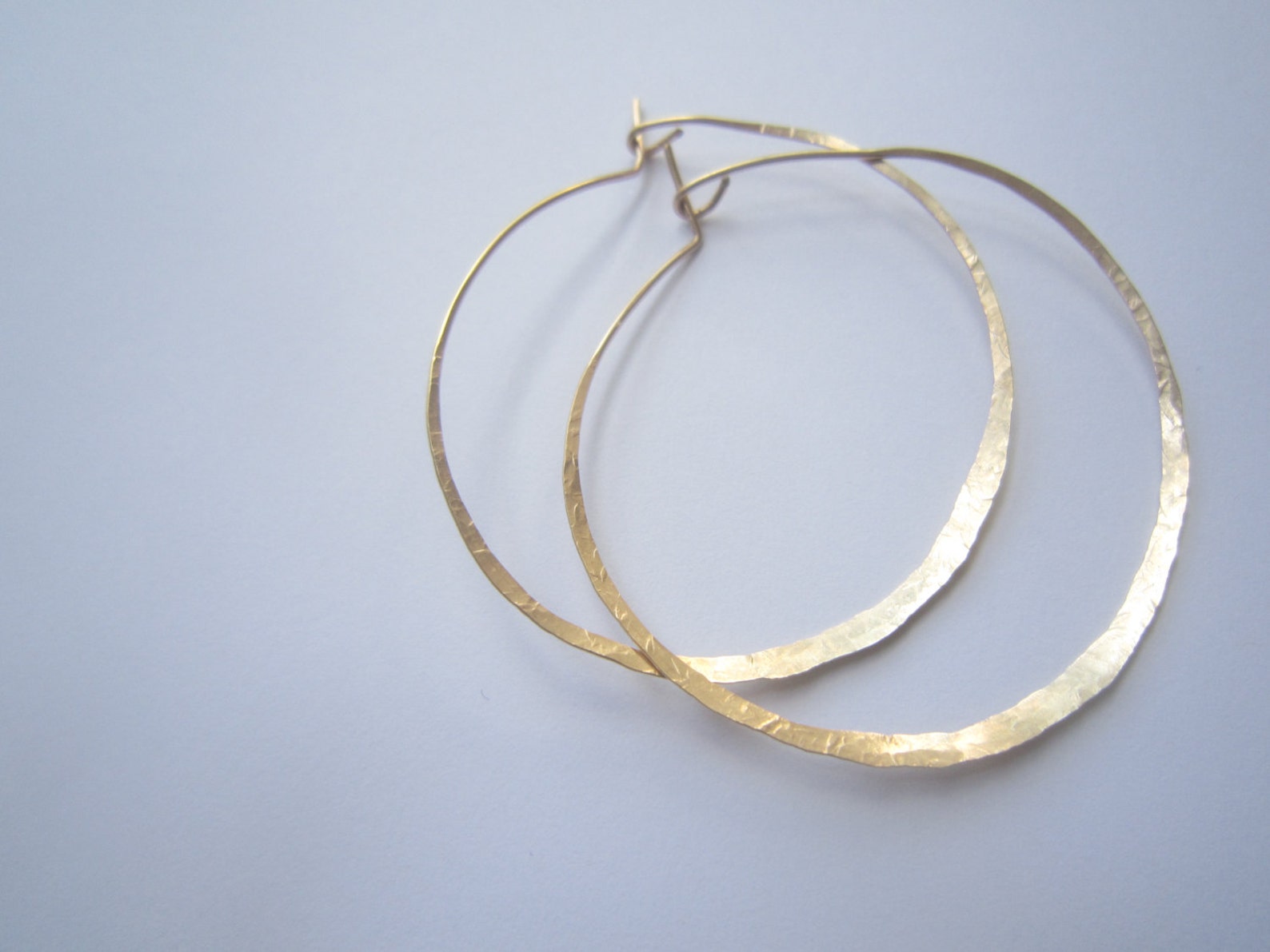 Big Gold Hoop Earrings, Large Gold Filled Hoop Earrings. 2 5 Cm Long