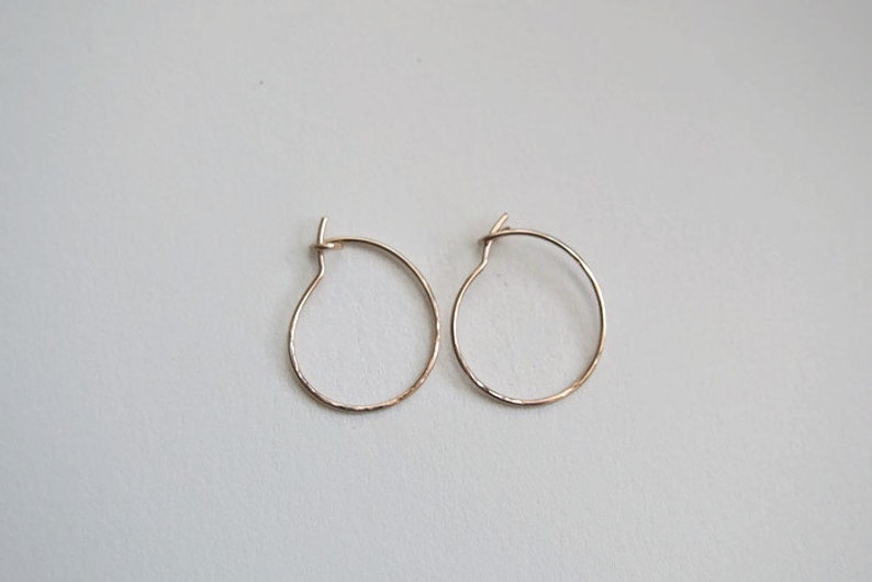 Very Small Gold Hoop Earrings .75 Inch Thin Small Hoop Earrings Gold