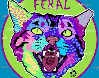 Cats With Attitude FERAL Cat T-shirt