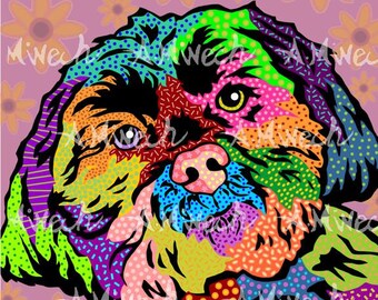 lhasa Apso Maltese Shih Tzu #4 Pop Art Print 8x8