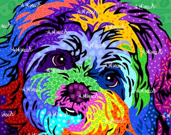 Affenpinscher Mix  Pop Art Print 8x8