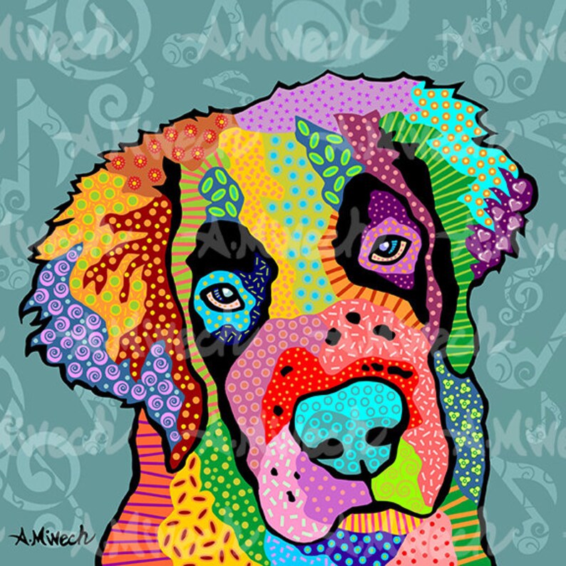 St Bernard Art Print 8x8 image 1