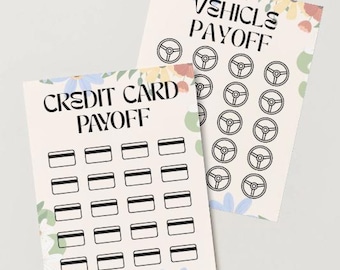 Floral Debt Tracker Printable | Budget Payoff Worksheet | Debt Snowball or Avalanche Method | Financial Planner PDF | Instant Download