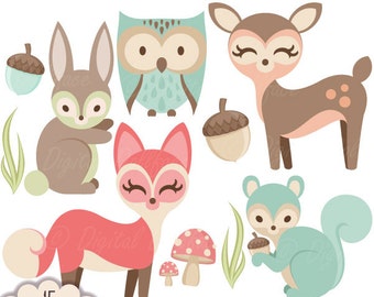 Animal SVG, Deer Cut Files, Woodland SVG Cutting Files, Owl, Fox, Squirrel, Bunny SVG Files