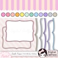 Digital Scrapbook Frame Clipart, Instant Download, Bracket Label Clip Art Frame
